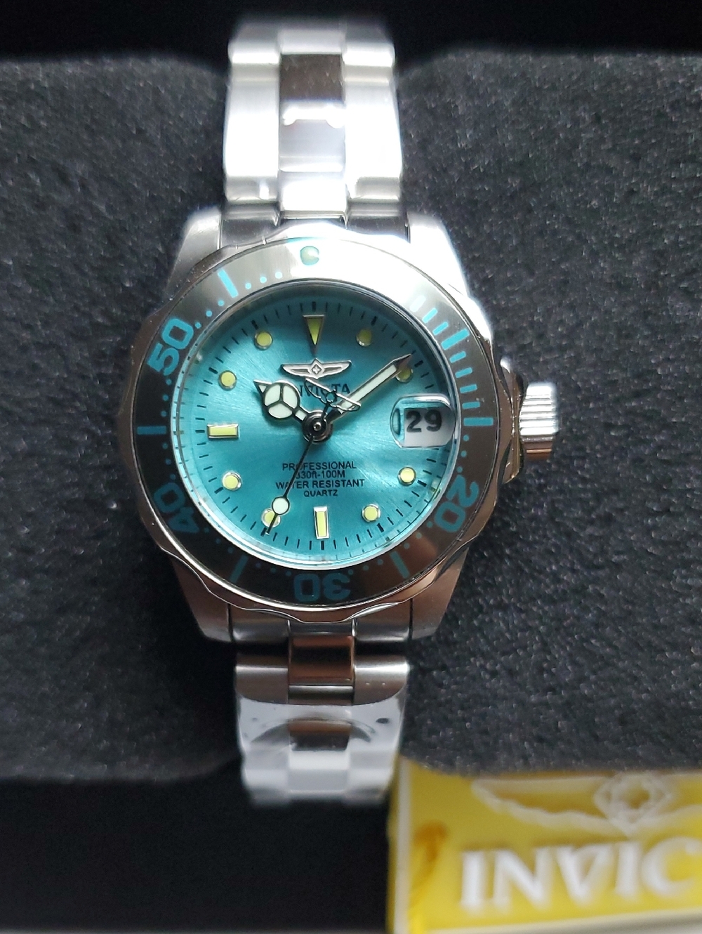 Invicta Turquoise Dial Stainless Steel Dive Watch